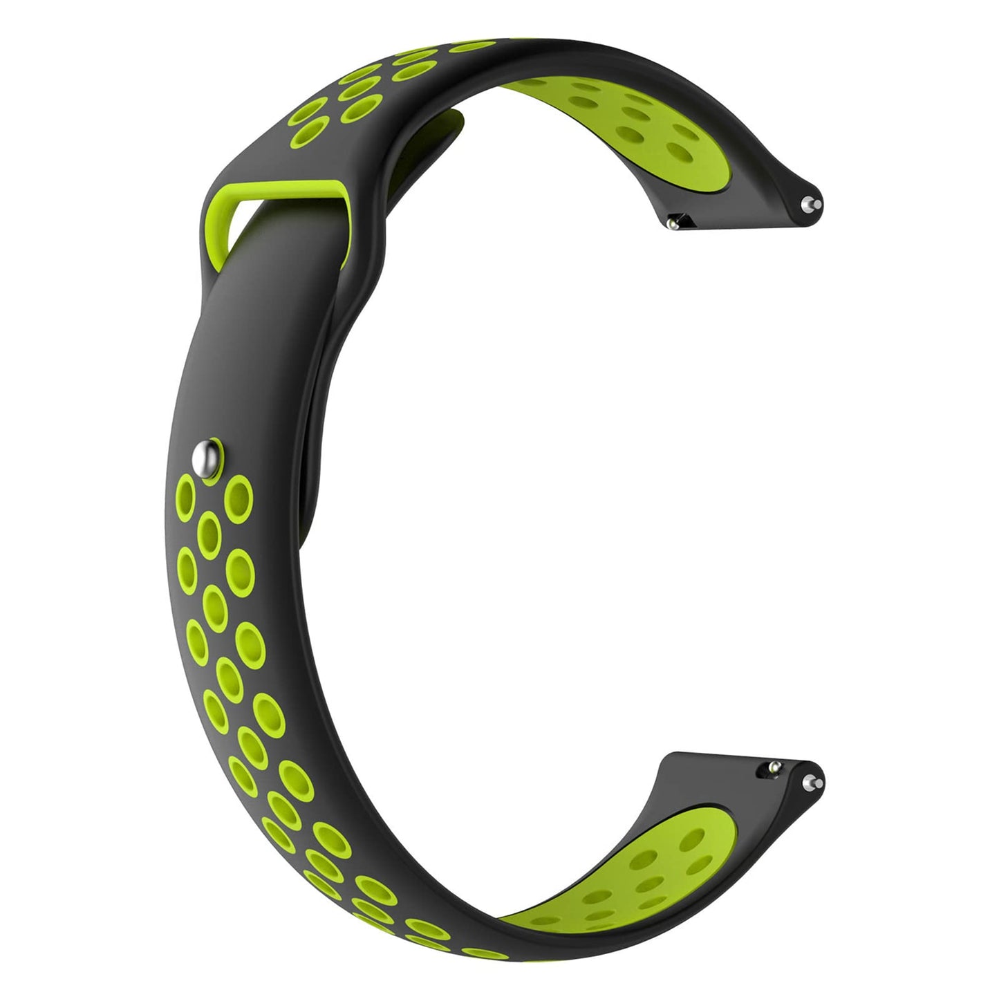 cobee Silicone Watch Straps Silicone Quick Release Watch Bands Waterproof Watch Strap for Men Women Smartwatches Sports Straps Replacement 20mm (Black Green)