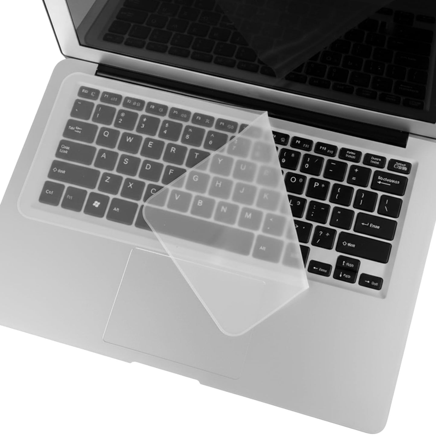 WJIAAA Pack of 4 Laptop Keyboard Protectors, Laptop Protection, Universal Silicone Keyboard Protector for 13-17 Inch Non-Slip Design, Ultra Thin, Dustproof Silicone Skin