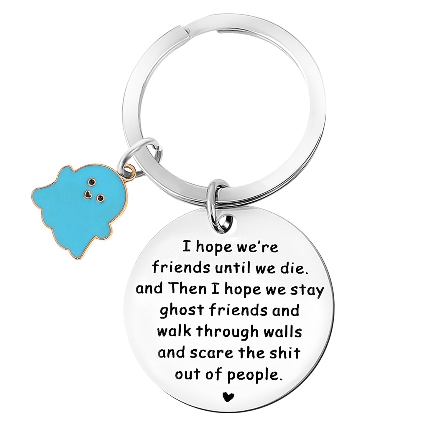 simarro Funny Keychain, Friendship Keychain Best Friend Keychain Unique Friendship Gift Birthday Gift (Blue)