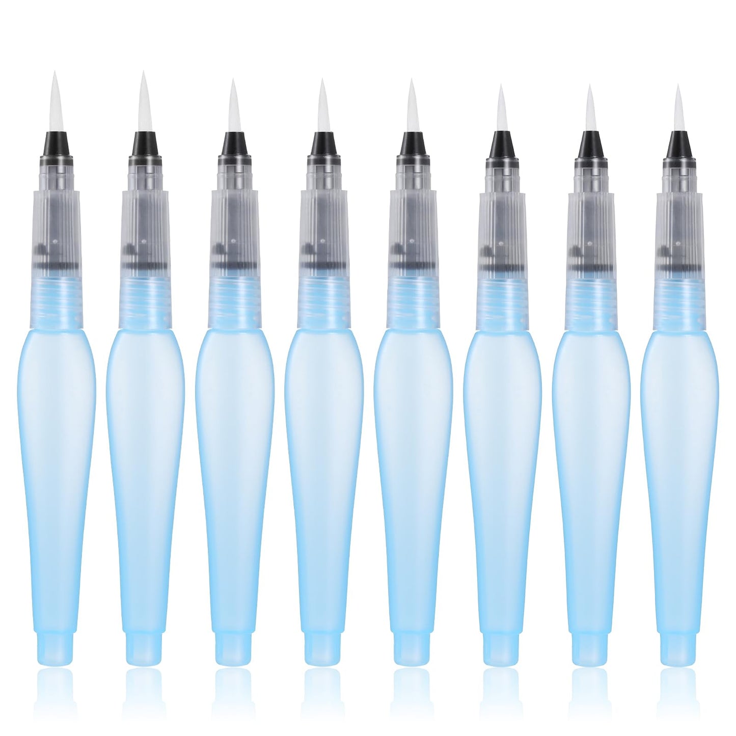 BOHUIZ 8Pcs Watercolor Brush Pens, Refillable Water Brush Pens Premium Leakproof Watercolor Pen for Watercolour Painting Artists Calligraphy Gouache