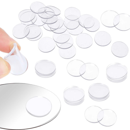 Molain 50 PCS Clear Glass Table Top Bumpers, Large 20mm and 25mm Glass Table Top Suction Pad, Rubber Bumper Pads, Plastic Bumper for Table Glass Top Suitable for Glass Table Top, Walls