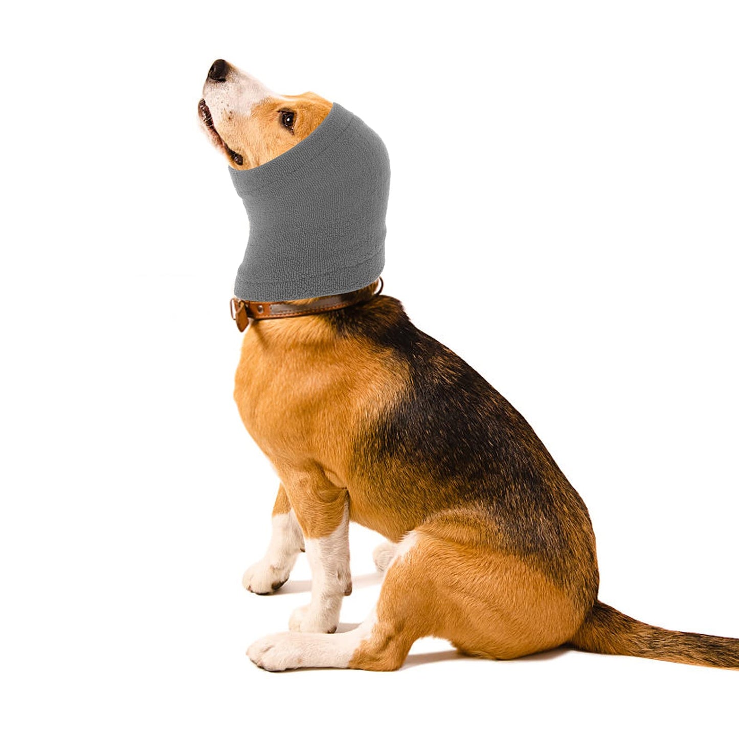 cobee Dog Snood for Dog Neck and Ears Warmer, Pet Dog Earmuff for Comfort Anti-anxiety Bathing Grooming Reducing Noise Dog Neck and Ear Warmer Hood Calming Pet Snood Ear Covers(S Size, Gray)