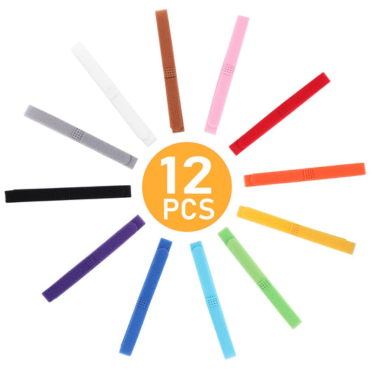 cobee Adjustable Puppy ID Collars, Assorted Colors Identification Pet Collar, Newborn Dog Identification Bands 30cm (12 PCS Classic)