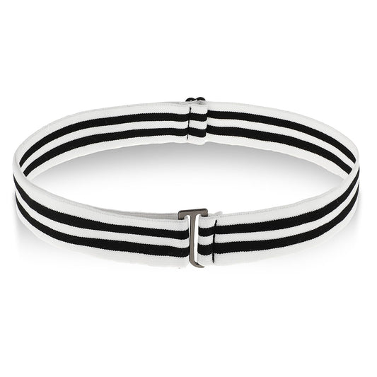 Amaxiu Invisible Stripes Waist Belt for Women(black, white)