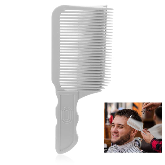 Molain Fade Combs, Professional Hair Cutting Comb, Heat Resistant Clipper Comb Curved Positioning Flat Top Comb Blending Flat Top Comb for Men Home Salon Hairdresser Styling Tools