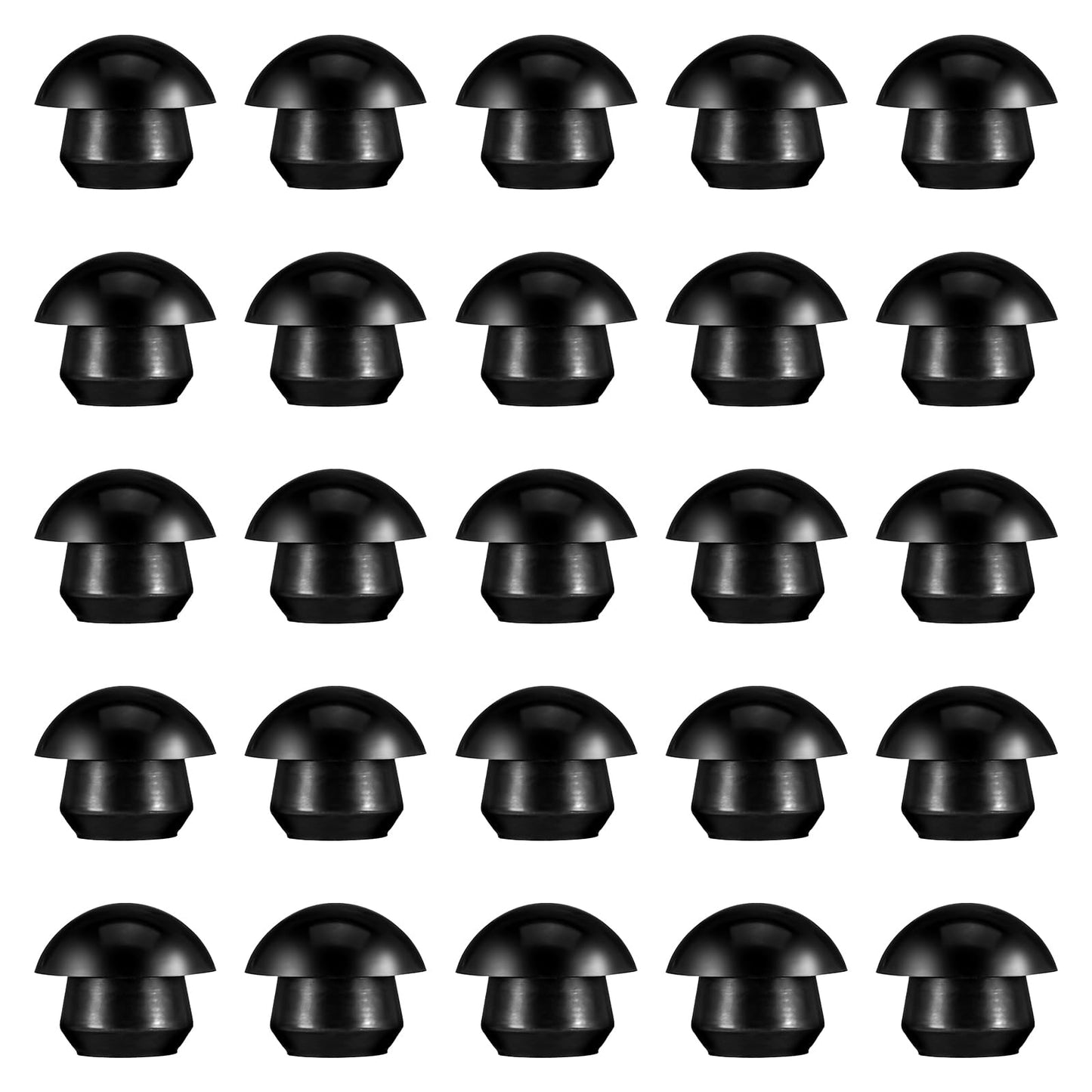 Yuanchu Pack of 25 Oil Plugs for Jacks, 9 mm Oil Filling Plugs, Rubber Plugs, Rubber Filler Plug, Hydraulic Jack Hole Plug for Horizontal Jack