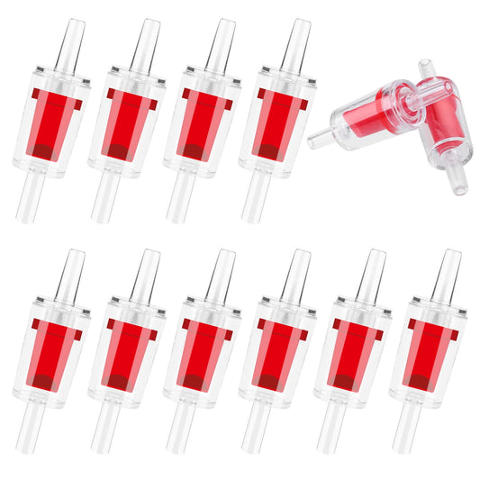 cobee Aquarium Check Valves, 10 Pieces One Way Air Pumps Non-Return Valves Aquarium Pump Protectors Plastic Check Valves for 3/16 inch Standard ID Airline Tubing Fish Tank Accessories