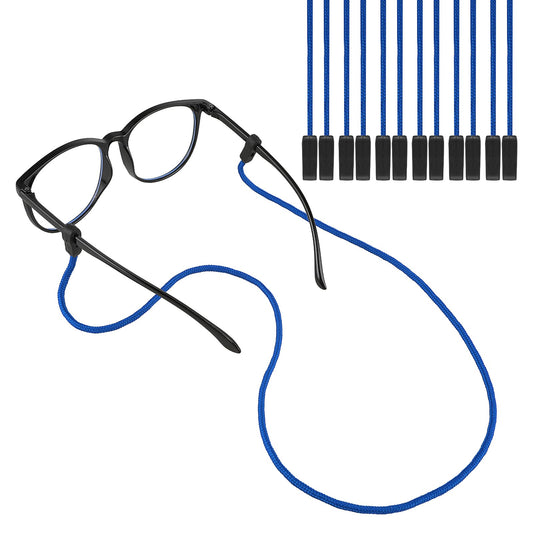 JIEYAO 6Pcs Eyeglasses Strap for Sports, Eye Glasses Holders Around Neck,No Tail Sunglasses String Anti-Slip Eyewear Retainer(Blue)