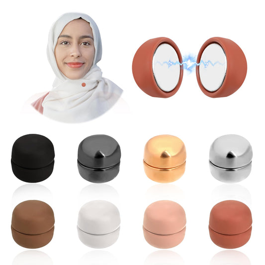 Giantree 8 Pcs Hijab Magnetic Pins, Multi-Purpose Strong Hijab Pins Colorful Pinless Magnetic Pins Small Magnetic Scarf Clasp for Women Hijabs Muslim Scarf Hijab Dress Cardigan