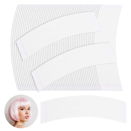 JJUNW 50Pcs Double Sided Wig Tape, Waterproof Hair Tapes Bold Hold Lace Tape for Front Lace Wigs & Toupees（White）