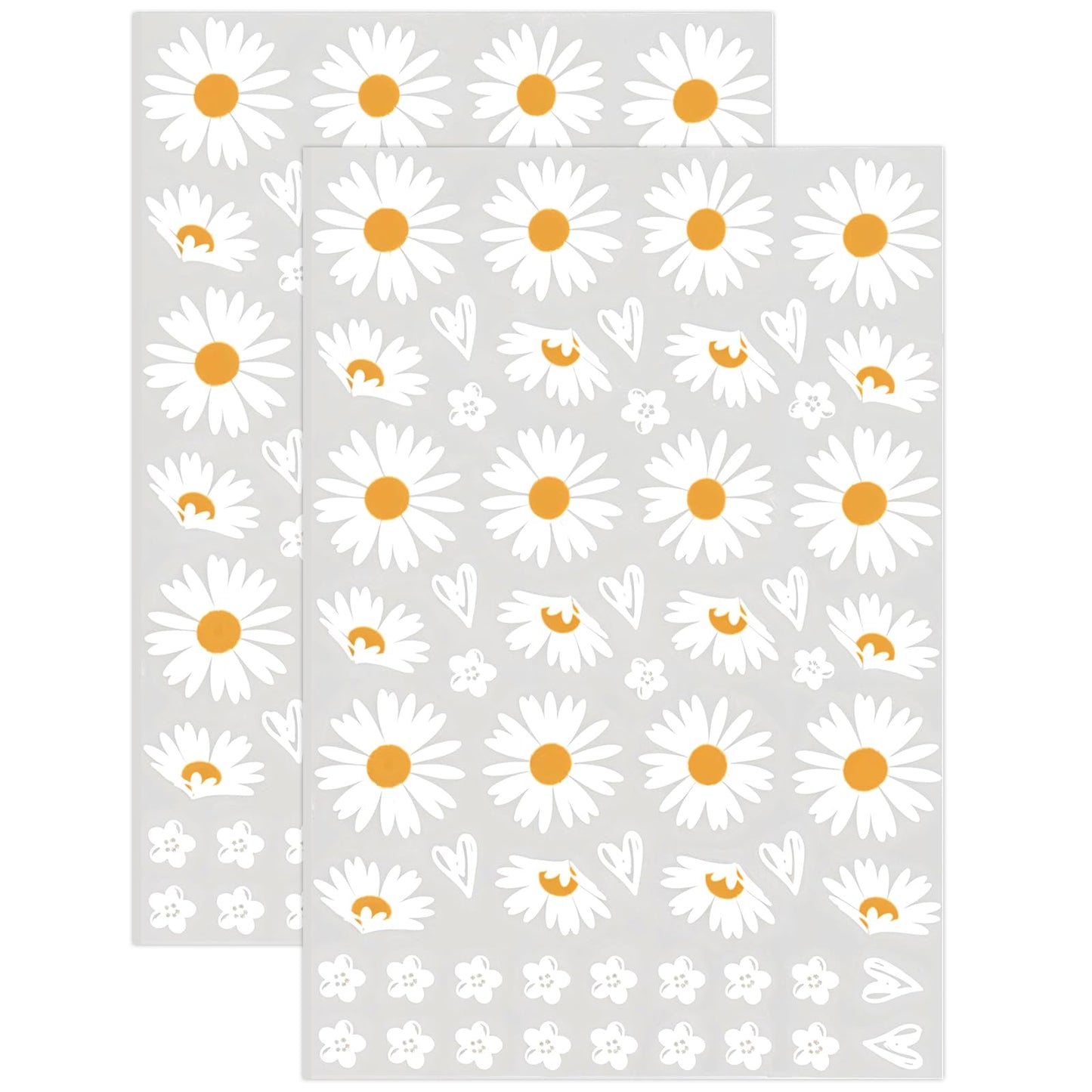 MBAIYO 2 Sheets Bicycle Stickers Daisy Flowers Waterproof Frame Scooter Laptop Mobile Phone Decorative