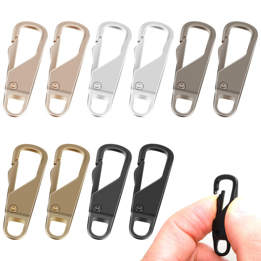 cobee 10 PCS Metal Zipper Pulls Replacement, Detachable Zipper Pull Tabs Easy Grip Zipper Puller Sturdy Zipper Fixer for Suitcase Luggage Clothing Backpacks Boots (Multicolor)