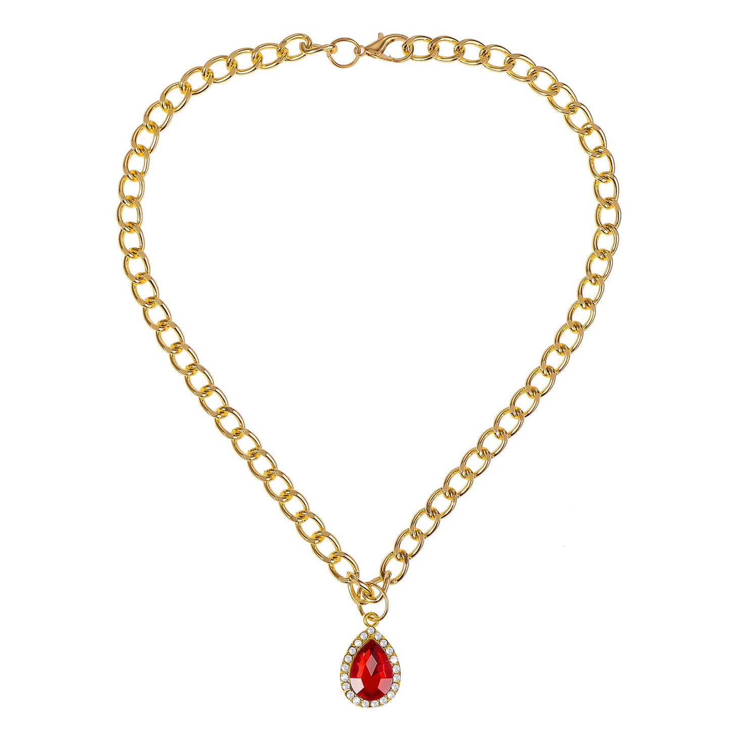 TIESOME Rhinestones Pendant Pet Collars, Adjustable Metal Drop Cat Dog Collar Necklace Crystal Diamond Elastic Collar with Pendant for Dog Cat (Red)