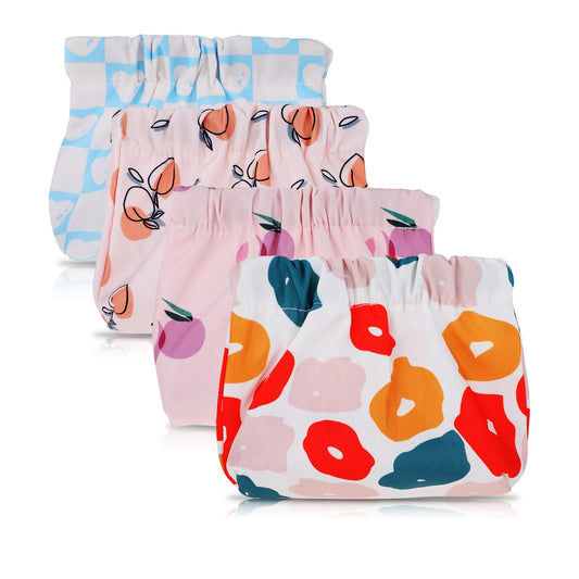 Giantree Cute Makeup Bag for Women, 4Pcs Small Cosmetic Bag for Purse Waterproof Mini Travel Bag for Purse Lipstick Earphones Jewelry Organizer