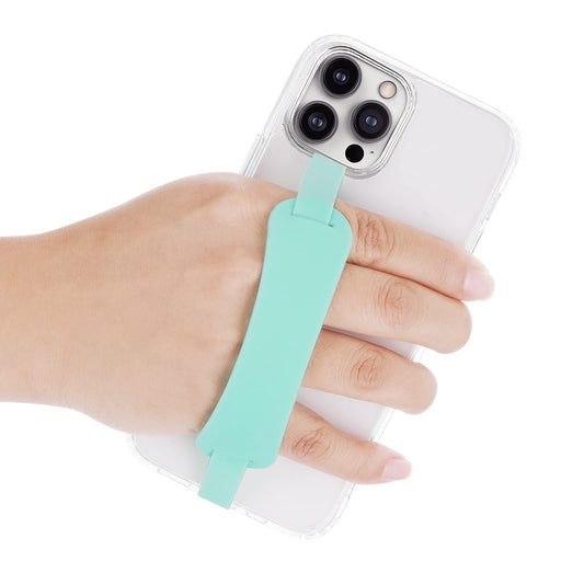 Giantree Phone Grip Holder, Universal Silicone Phone Finger Grip with Elastic Phone Finger Strap Stand Compatible with Smart Phones (Silicone Green L)