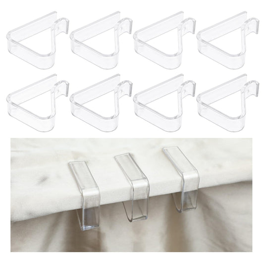 Giantree Plastic Tablecloth Clips, 8 Pcs Clear Picnic Tablecloth Clips Transparent Table Cloth Clips Tablecloth Holder Clip for Christmas Home Wedding Party Indoor Outdoor Events Camping Picnic(Large)