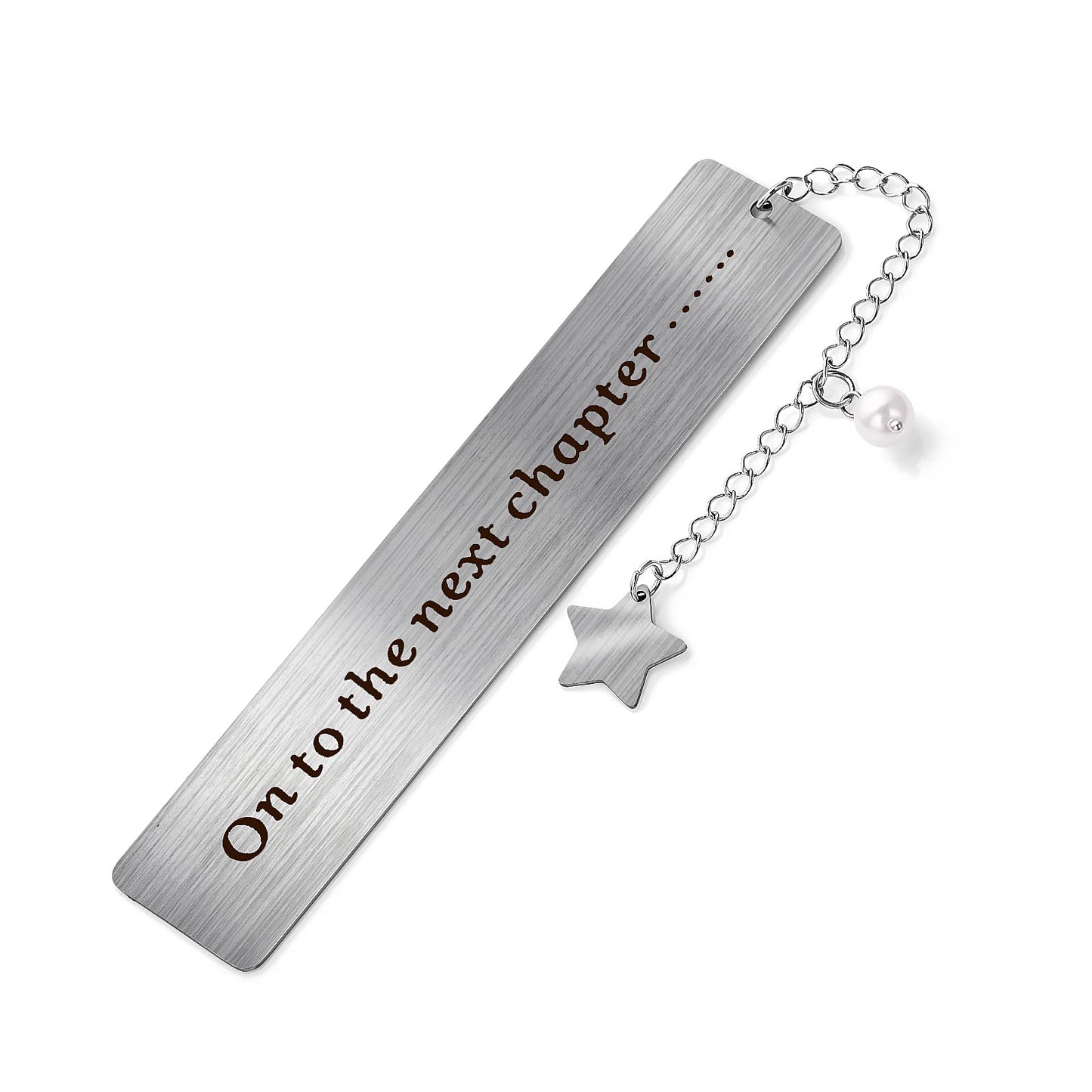 cobee Inspirational Bookmark, Cute Bookmarks for Book Lovers Metal Bookmark with Chain for Women Men Bookmark Teacher Coworker Colleagues Employee (Style A)