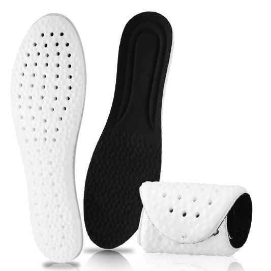 Amaxiu Memory Foam Shoe Insole, Shock Absorption Sports Inserts Anti-Slip Cropable Insoles Arch Support Orthotic Insoles Soft Elastic Insoles for Men Women