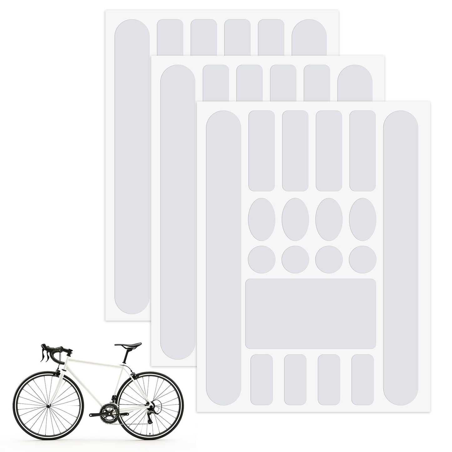 WJIAAA Frame Protection Film Bicycle 6 Pieces Paint Protection Film Transparent Frame Protection Film Bicycle Frame for Mountain Bike etc