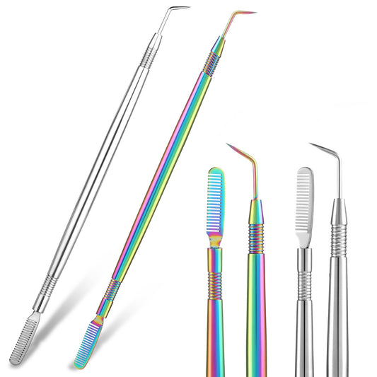 Amabro Lash Lift and Tint Kit, 2 in 1 Professional Stainless Steel Lash Lift Tool Reusable Eye Lash Lift Tool Kit Eyelash Separator Tool with Separating Comb