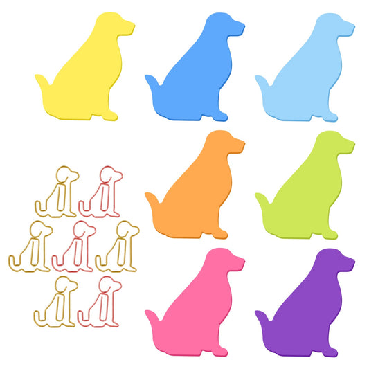 Molain Sticky Notes 7 Pack, Cartoon Animal Shaped Memo Pads with Paper Clips, 210 Self-Adhesive Sheets for Books, Desks, Walls, Daily Schedules, Learning Tasks, Gifts