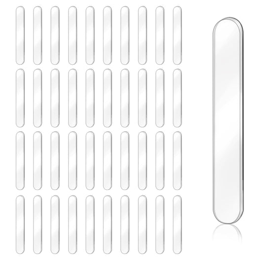 Jeffdad 100 Pcs Cabinet Door Bumper Strip, Self Adhesive Rubber Bumper Strip, Soft Close Door Bumpers for Door Furniture Cabinet Drawers(40 Pcs)