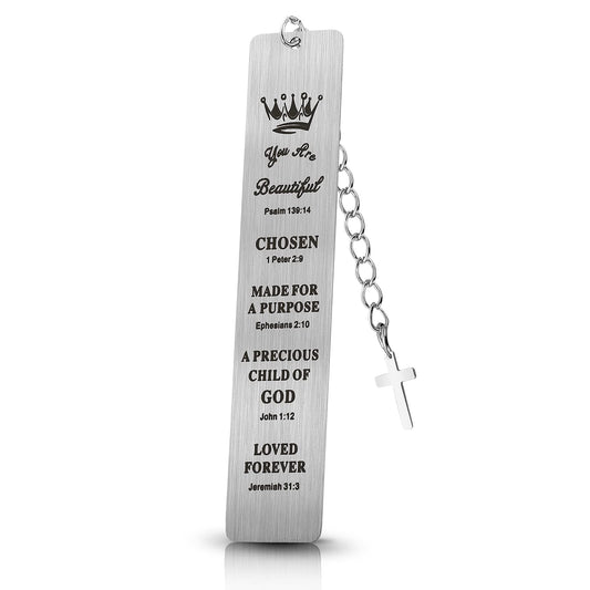 Christian Bookmark Inspirational Bible Verse Bookmark Boys Christian Bookmark for Friend Sister Baptism Religious Gifts Men Birthday Christmas for Religious Gifts