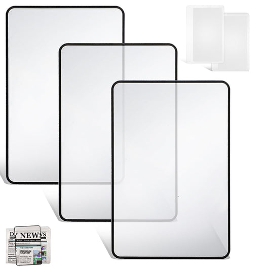 Giantree 5Pcs Page Magnifying for Reading, Magnifying Sheet, Reading Magnifier for Books Lightweight Full Page Magnifier, Magnifying Glass for Elderly and People with Low Vision Reading