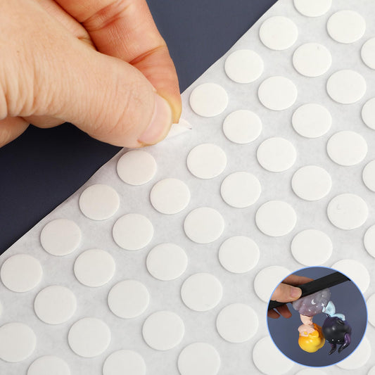 Giantree 500 Pcs Clear Sticky Tack Poster Putty, Removable Double Sided Sticky Dots Round Putty No Trace Sticky Dots Adhesive Dots Sticky for Crafts Balloons Wall Hanging Festival Decoration