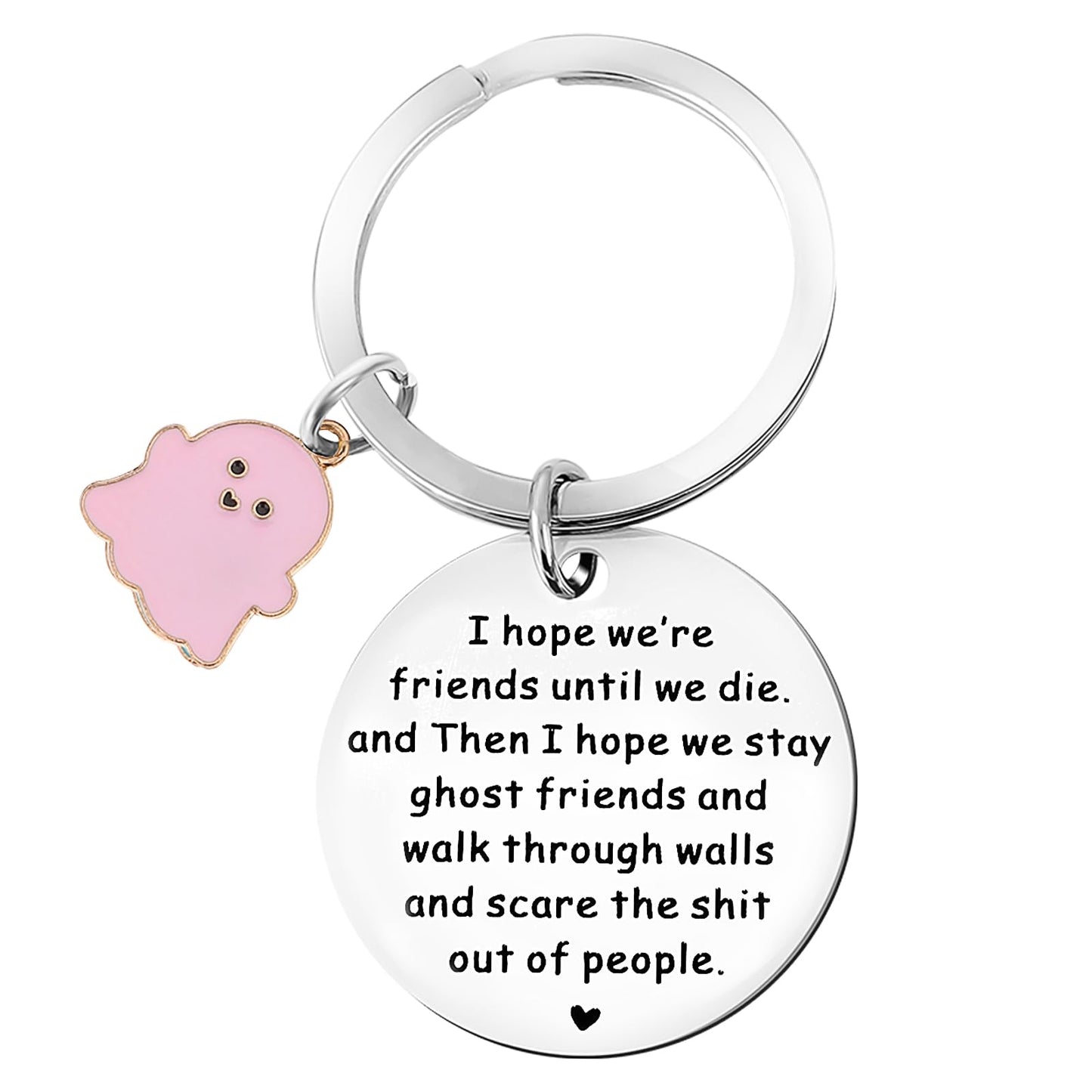 simarro Funny Keychain, Friendship Keychain Best Friend Keychain Unique Friendship Gift Birthday Gift (Pink)