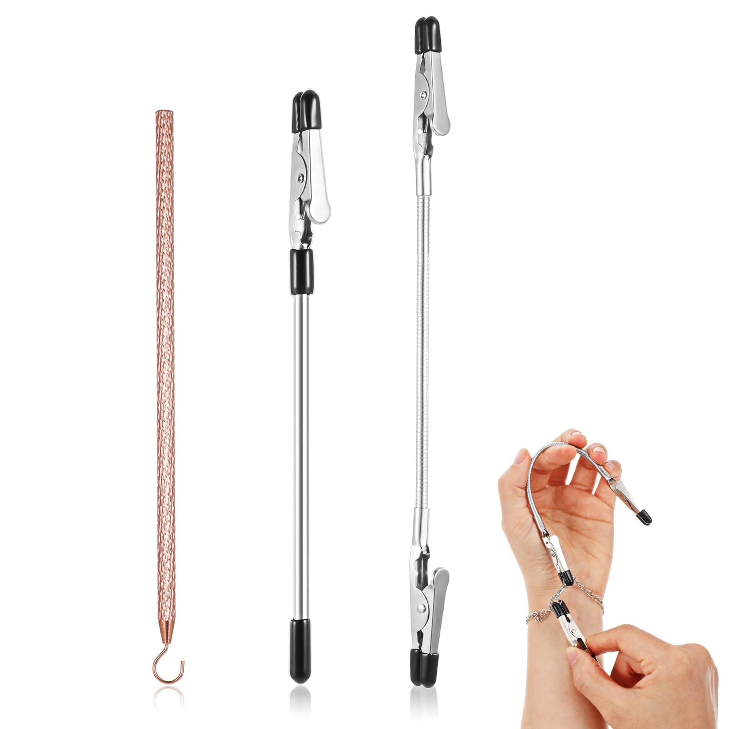 Yuanchu 3Pcs Bracelet Helper Tools, Bracelet Wearing Aid Hook and Clips Wearing Assistance Hook and Clips Quick Wear and Removal Fastener Tool for Bracelet Necklace Jewelry Watch
