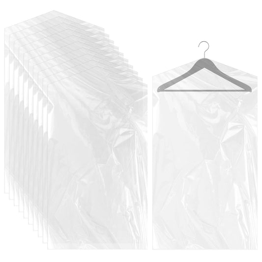 Molain 24 Pack Garment Bags for Hanging Clothes, Plastic Garment Bags Clear Clothes Covers for Closet Storage, Dry Cleaner Bags Hanging Dust-proof Garment Bags for Dry Cleaner Home Storage(60x120cm)