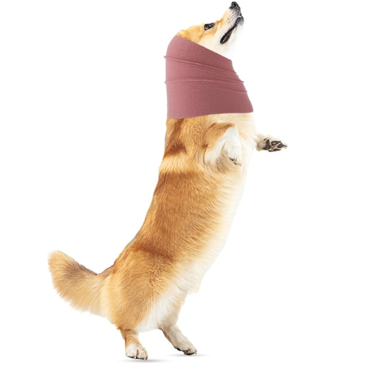 Amaxiu Dog Snood for Dog Neck and Ears Warmer, Dog Ear Muffs Dog Neck and Ear Warmer Hood Pet Dog Snood Dogs Quiet Ear Covers Hood for Anxiety Relief Noise Protection Bathing Grooming(S, Pink)