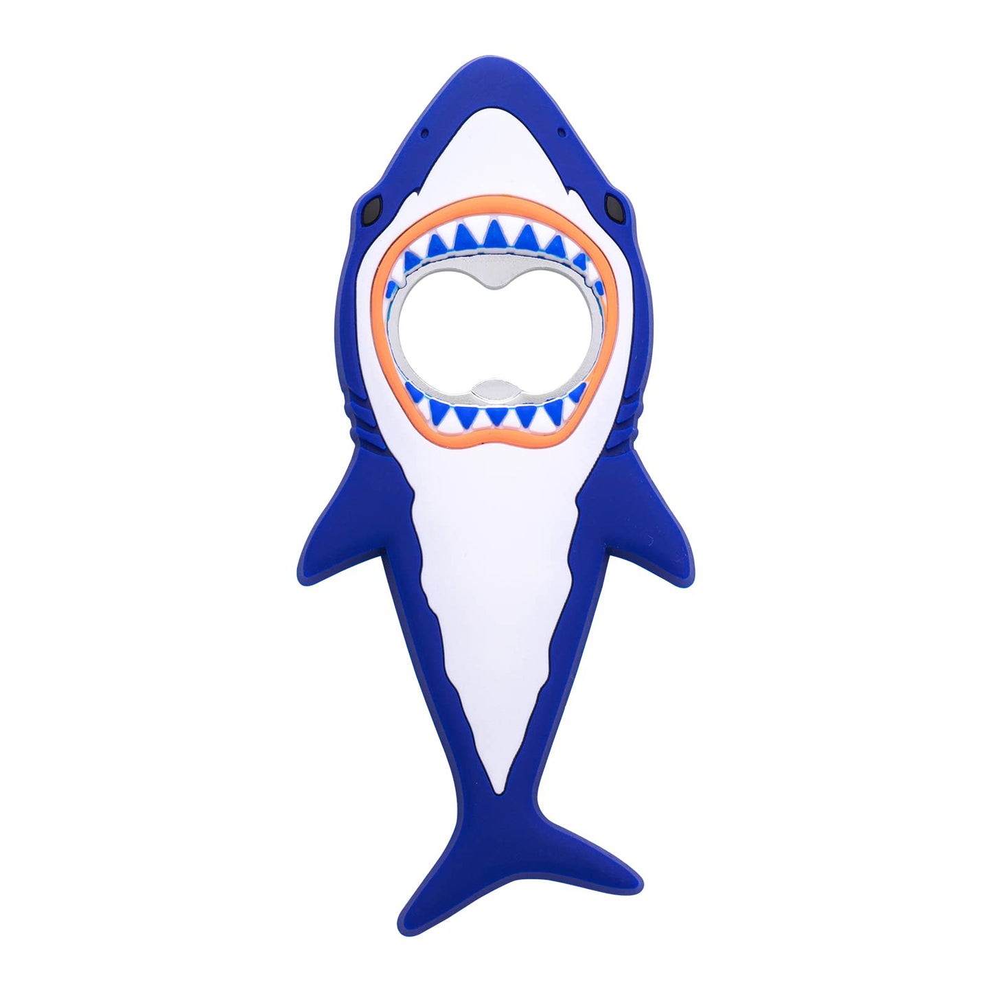 Cobee Shark Bottle Openers, Creative Shark Fridge Magnet Cartoon Ocean Animal Beer Bottle Opener Portable Shark Corkscrew Refrigerator Magnet Cute Kitchen Tool for Bar Travel, 5.1" x 2.2"(Blue)