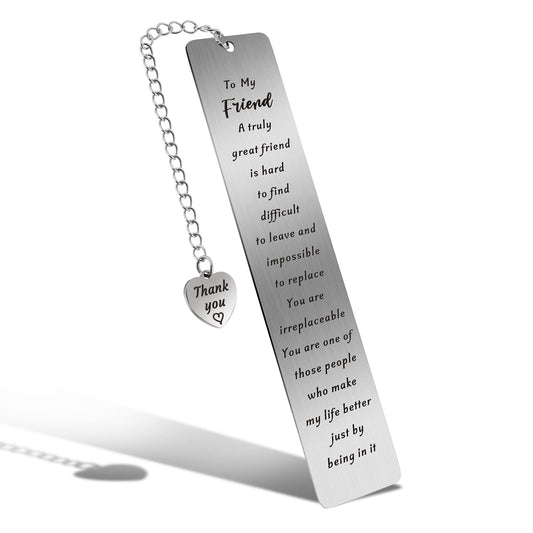 Bewudy Friend Bookmark, Thank You Gifts for Women Cute Book Lovers Gifts Bookmarks for Friendship Bookmarks Gifts Ideas for Best Friend Reading Presents Graduation Gifts