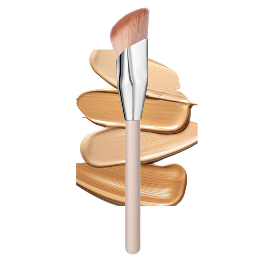 Andibro Angled Blush Foundation Brush, Contour Bronzer Makeup Brush Synthetic Dense Bristles Angled Face Makeup Tool for Liquid Cream Powder Blending Concealing Buffing