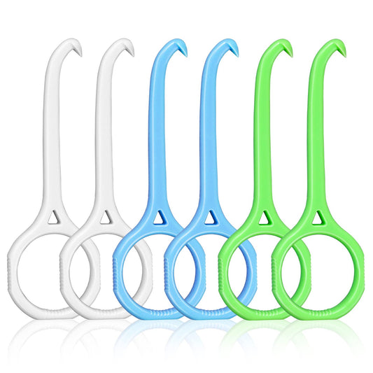 cobee Aligner Removal Tool, 6 Pcs Invisible Tooth Removal Aligner Chewies Removal Tool Kits Aligner Tooth Hook Oral Corrector Retainer Remover for Invisible Braces Tooth Oral Care(Non-Slip, 3 Colors)