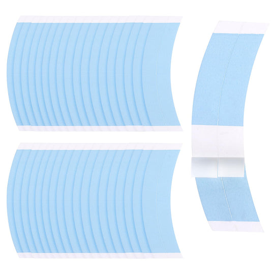 Bewudy36pcs Blue Double Sided Waterproof Lace Wigs Adhesive Tape Strips in Hair Extensions Beauty Tool for Human Hair Weft Replacement Waterproof Wig Tape Toupee Tape