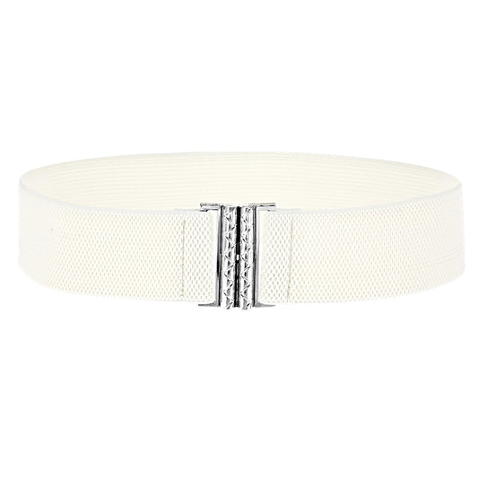 Giantree Invisible Women Elastic Belt, Adjustable No Show Stretch Belt with Flat Buckle for Jeans Pants Dresses (1, light white)