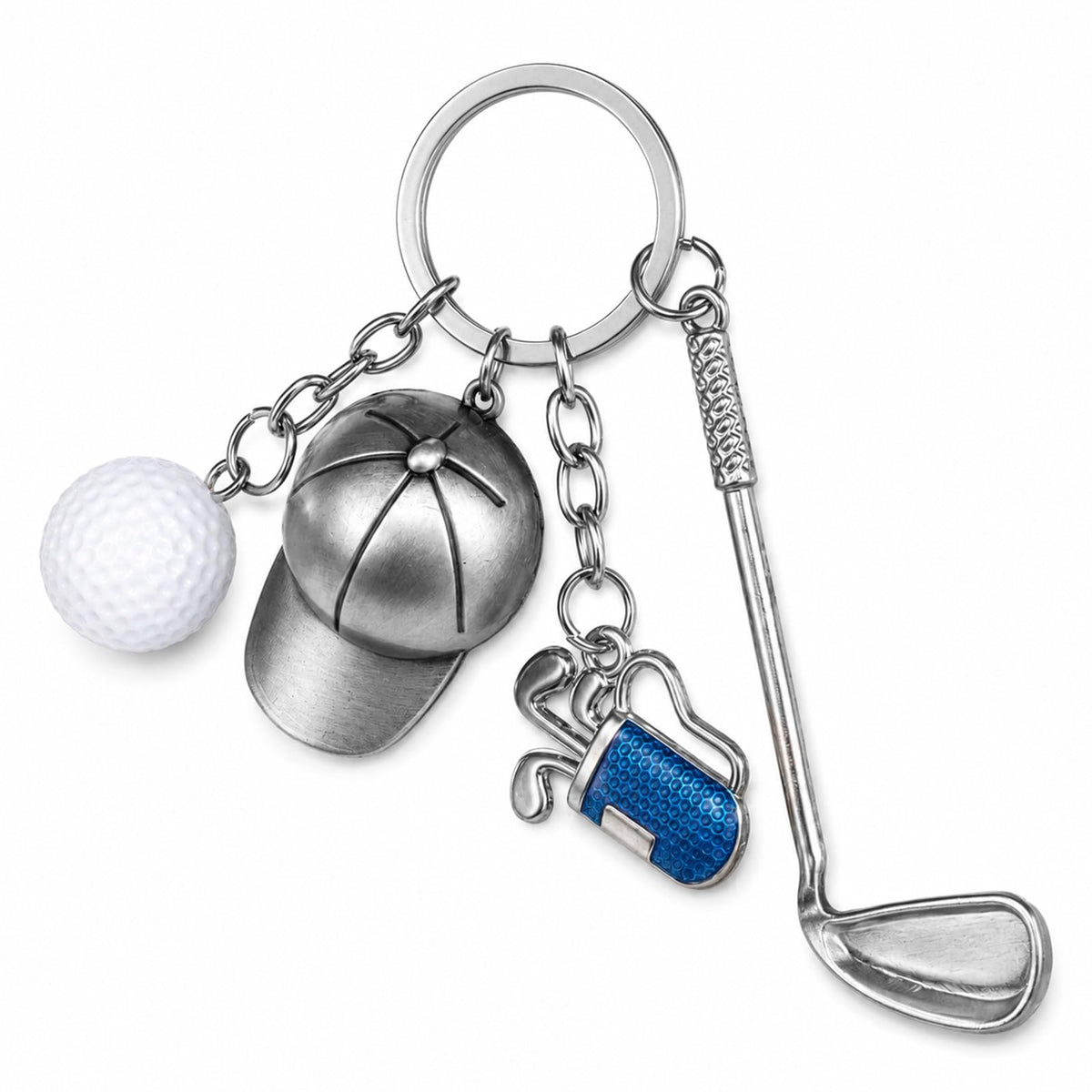 SULIKJHUI Golf Keyring, Creative Golf Ball Keyring Gift