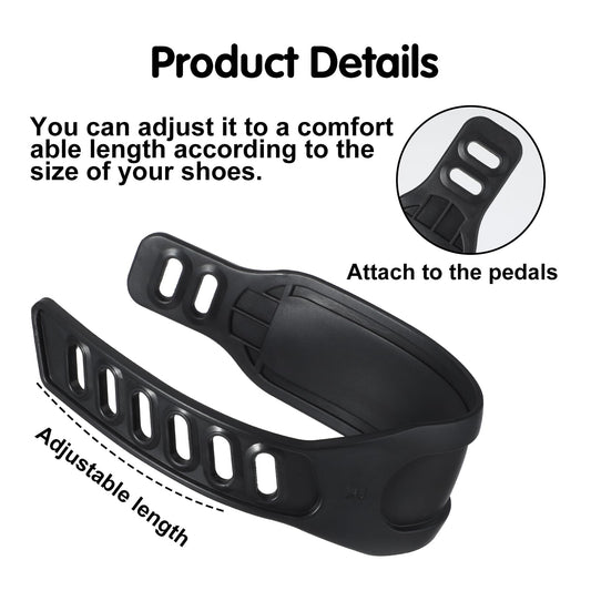 Andibro Exercise Bike Pedal Straps, 1 Pair Universal Bicycle Pedal Straps Heavy Duty Adjustable Pedal Strap for Exercise Cycle Home or Gym 12.2x1.77inch