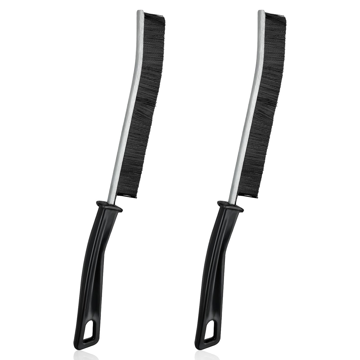 cobee Hard-Bristled Crevice Cleaning Brush, Crevice Gap Cleaning Tool Hand-held All-Around Cleaning Tool Dead Corners Multifunctional Brushes Stiff Angled Bristles for Window Bathtubs Kitchens(2PCS)