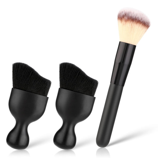Amabro Car Interior Cleaning Tool, Soft Bristles Detailing Brush Super Soft Car Dust Brush for Automotive Dashboard, Air Conditioner Vents, Leather, Computer, Scratch Free(Brown+Black)