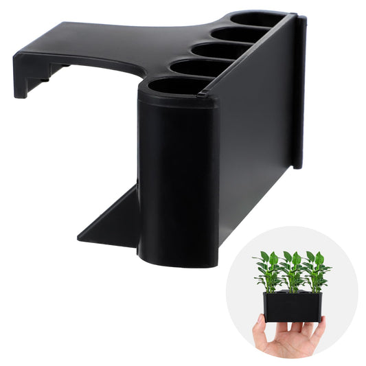 Bewudy Aquarium Plant Holder for Rimmed Tank, Aquatic Plant Cup Aquarium Hanging Plant Holder, Plastic Aquatic Plant Pot with 5 Hole for Emersed Plants Fish Tank Decorations(Rimmed)