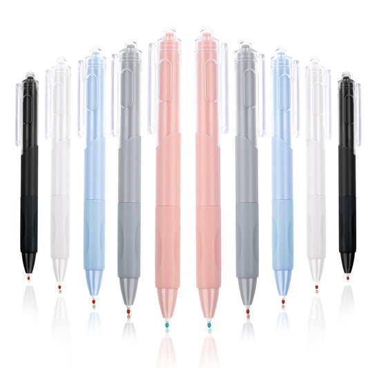 TIESOME 10Pcs Gel Ink Ballpoint Pens, 0.5mm Retractable Gel Ink Pens Double-point Pen Aesthetic Ballpoint Pens Smooth Writing Pens for School Office Gift Supplies