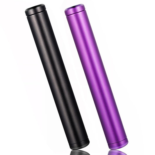 AOZUO Pack of 2 Joint Cases, Joint Case, Metal Tube Container, Joint Sleeves, Portable Waterproof Storage Case Made of Aluminium for Tube Holder for Handbag Bag Travel Outdoors 11.2 x 1.6 cm / 4.4 x 0