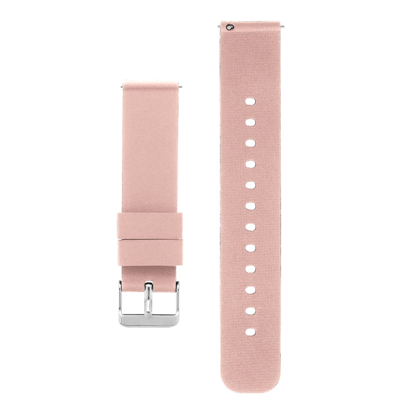 cobee Silicone Watch Bands - Quick Release Waterproof Soft Rubber Replacement Straps with Silver Plated Stainless Steel Buckle (22mm-Pink)