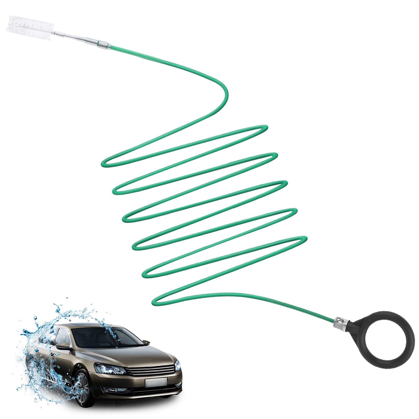 TIESOME Upgraded Auto Sunroof Drain Cleaning Brush 118in, Car Drain Hole Cleaner Flexible Drain Brush Long Pipe Cleaners Drain Hole Cleaning Tool for Car Sunroof Windshield Wiper Drain Hole