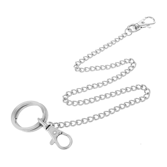 Giantree Metal Keychain, Heavy Duty Key Ring with Belt Clips Pocket Keychain with Lobster Clasp for Men and Women (40cm)