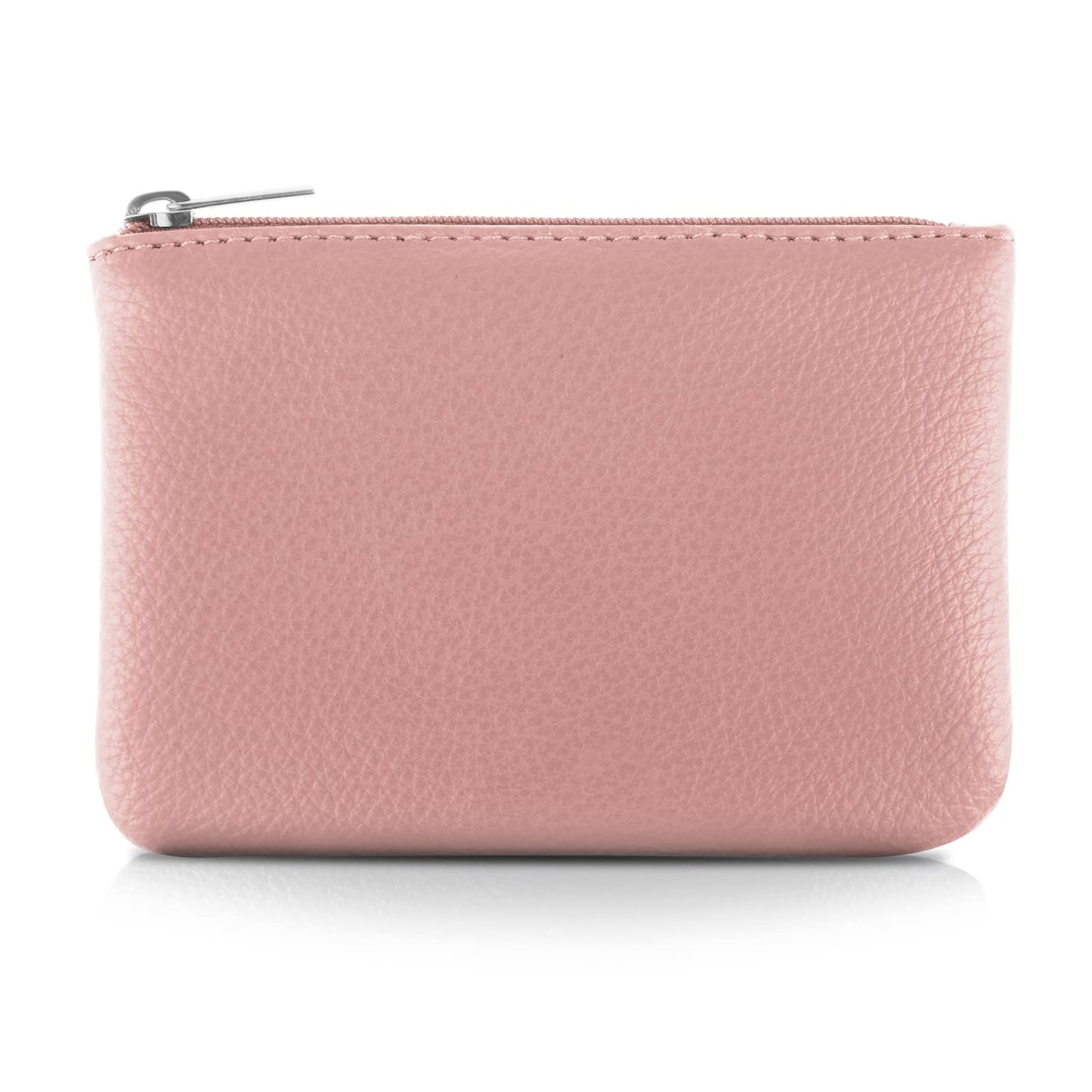 TIESOME Coin Purse, PU Lychee Pattern Zipper Coin Purse Portable Coin Purse Mini Change Wallet for Women Coin Pocket Mini Money for Women Credit Card ID Key Headset Lipstick (Pink)